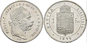 Franz Joseph 1848-1916 - Forint 1874 KB ... 