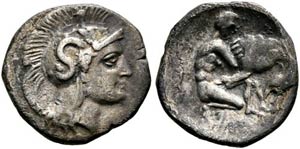 Tarentum - Diobol (1,01 g), ca. 380-325 v. ... 
