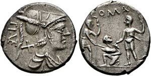 Ti. Veturius - Denarius (3,81 g), Roma, 137 ... 