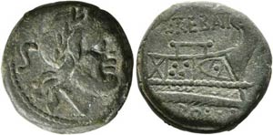 L. Trebanius - Semis (9,30 g), 135 v. Chr. ... 