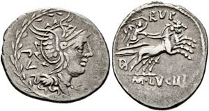 M. Lucilius Rufus - Denarius (3,75 g), Roma, ... 