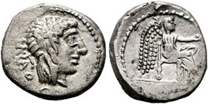 M. Porcius Cato - Quinarius (2,07 g), Roma, ... 