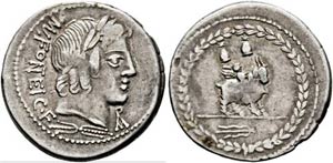 Mn. Fonteius C.f. - Denarius (3,58 g), Roma, ... 