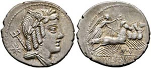 L. Iulius Bursio - Denarius (3,63 g), Roma, ... 
