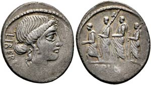 M. Iunius Brutus - Denarius (3,71 g), Roma, ... 