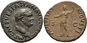 Vespasianus (69-79) - As (10,39 g), Roma, 71 ... 