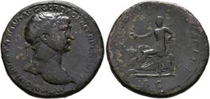 Traianus (98-117) - Sestertius (24,34 g), ... 
