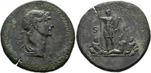 Traianus (98-117) - Sestertius (23,18 g), ... 