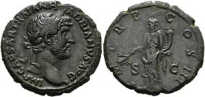 Hadrianus (117-138) - As (11,10 g), Roma, ... 