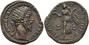 Marcus Aurelius (161-180) - Dupondius (12,03 ... 