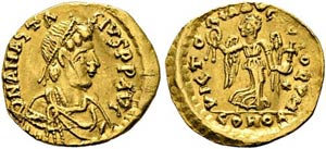 Anastasius I. (491-518) - Tremissis (1,22 ... 
