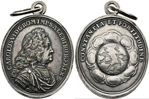 Karl VI. 1711-1740 - Ovale AR-Gnadenmedaille ... 