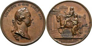Joseph II. 1765-1790 - AE-Medaille (50mm) ... 