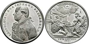 Leopold II. 1790-1792 - Zinn-Medaille (mit ... 