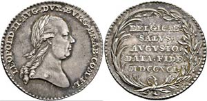 Leopold II. 1790-1792 - AR-Jeton (6,19g), ... 