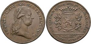 Leopold II. 1790-1792 - AE-Jeton (33mm) 1791 ... 