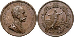 Franz Joseph 1848-1916 - AE-Medaille (44mm) ... 
