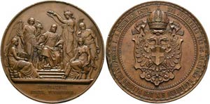 Franz Joseph 1848-1916 - AE-Medaille (72mm) ... 