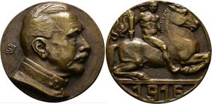 I. Weltkrieg 1914-1918 - Bronzegußmedaille ... 