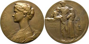 I. Weltkrieg 1914-1918 - AE-Medaille (64mm) ... 