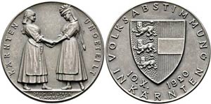 Kärnten - AR-Medaille (30,72g), (40mm) 1920 ... 