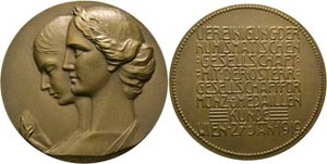 Wien - Lot 2 Stück; AE-Medaille 1919 von L. ... 