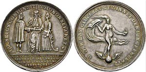  - AR-Medaille (28,07g), (46mm) 1698 nicht ... 