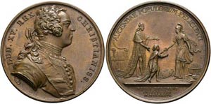 Ludwig XV. 1715-1774 - AE-Medaille (41mm) ... 