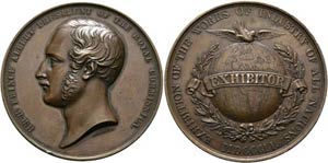 Victoria 1837-1901 - AE-Medaille (45mm) 1851 ... 