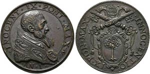 Innozenz IX. 1591 - AE-Suitenmedaille (31mm) ... 