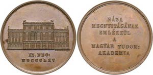 Budapest - AE-Medaille (51mm) 1865 von C. ... 