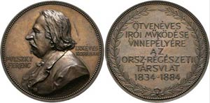 Budapest - AE-Medaille (47mm) 1884 von Anton ... 