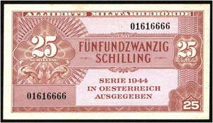  - 25 Schilling 1944 bankfrisch,leichte ... 