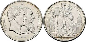 Leopold II. 1865-1909 - 5 Francs 1880 auf ... 