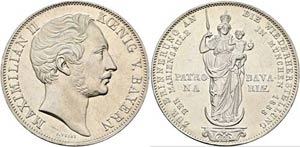 Maximilian II. 1848-1864 - 2 Gulden 1855, ... 