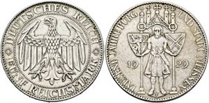 Weimarer Republik 1919-1933 - 5 Reichsmark ... 