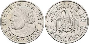 Drittes Reich 1933 - 1945 - 5 Reichsmark ... 