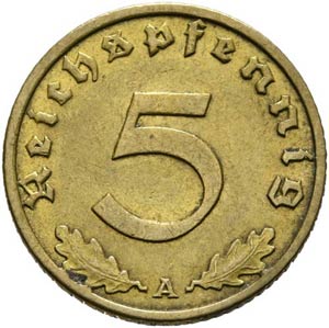 Drittes Reich 1933 - 1945 - 5 Reichspfennig ... 