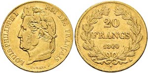 Ludwig Philipp 1830-1848 - 20 Francs 1840 A ... 