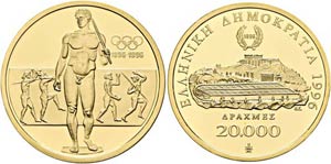  - 20.000 Drachmes 1996, Olympiade (15,55 g ... 