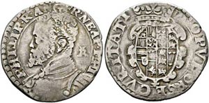 Filippo II. 1554-1598 - Tari o.J.  P.R. 13 ... 