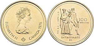 Elisabeth II. seit 1952 - 100 Dollars 1976, ... 
