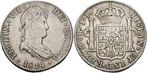 Ferdinand VII. 1808-1821 - 8 Reales 1814 JJ ... 