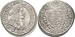 Leopold I. 1657-1705 - XV Kreuzer 1663 Wien ... 
