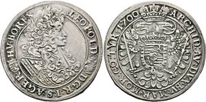 Leopold I. 1657-1705 - 1/2 Taler 1700 KB ... 