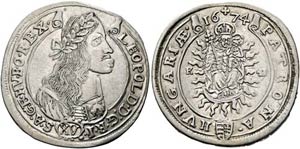 Leopold I. 1657-1705 - XV Kreuzer 1674 KB ... 