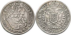 Josef I. 1705-1711 - 1/2 Taler 1709 KB ... 