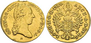 Josef II. 1765-1790 - Dukat (3,46g) 1787 A ... 