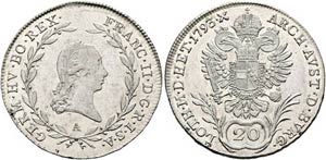 Franz II. 1792-1806-(1835) - 20 Kreuzer 1793 ... 