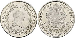 Franz II. 1792-1806-(1835) - 20 Kreuzer 1792 ... 
